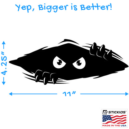 Shredder the Peeking Monster Bumper Sticker