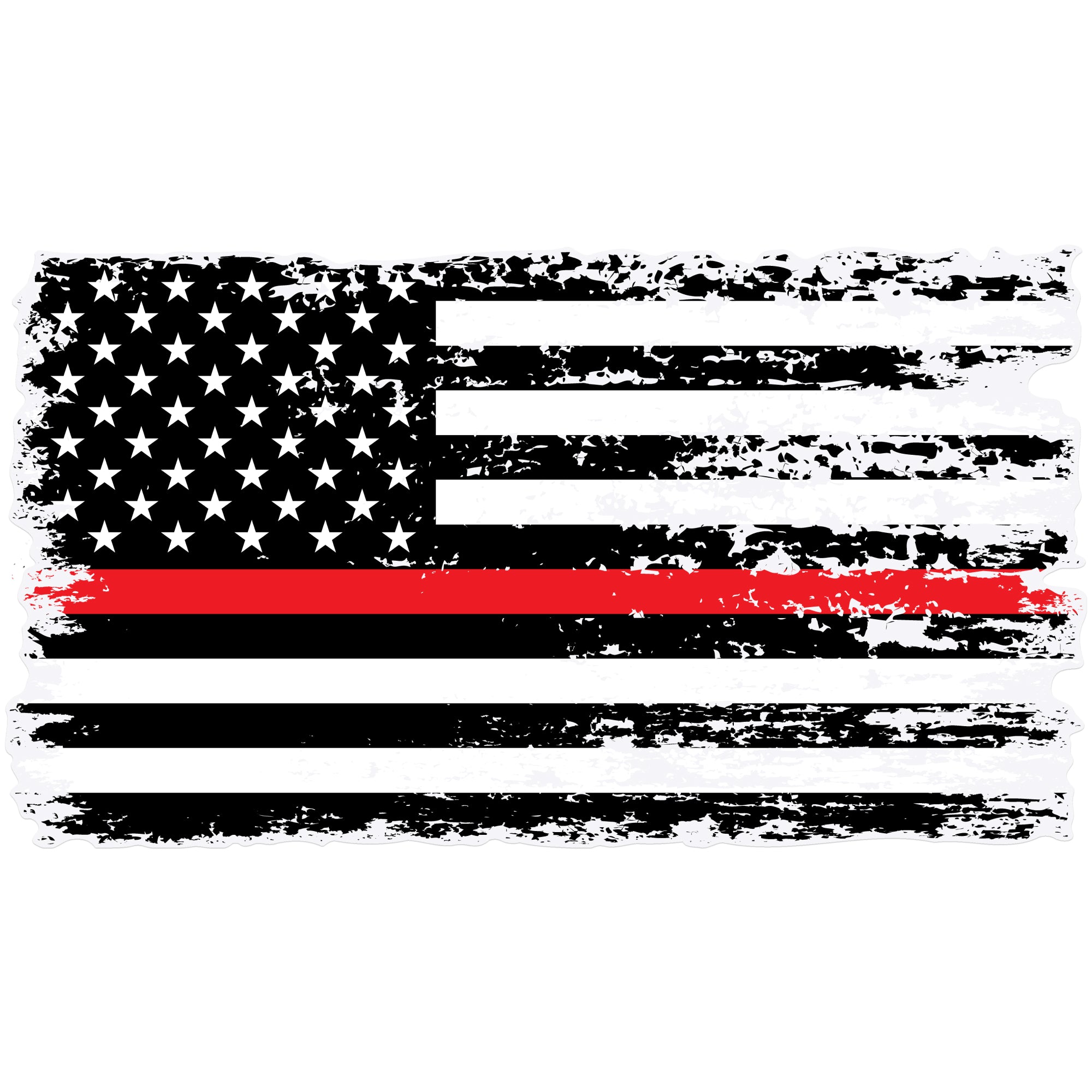 Thin Red Line Sticker - Support Firefighters American Flag Decal – Stickios